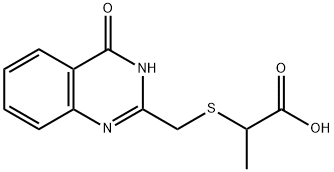 2-{[(4-Oxo-3,4-dihydroquinazolin-2-yl)methyl]sulfanyl}propanoic Acid Struktur