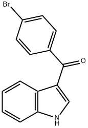 3-(4-ブロモベンゾイル)-1H-インドール 化学構造式