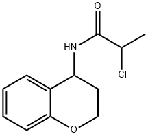 2-Chloro-N-(3,4-dihydro-2H-1-benzopyran-4-yl)propanamide 化学構造式