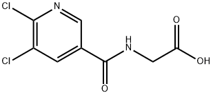 2-[(5,6-二氯吡啶-3-基)甲酰胺]乙酸, 1098384-79-2, 结构式