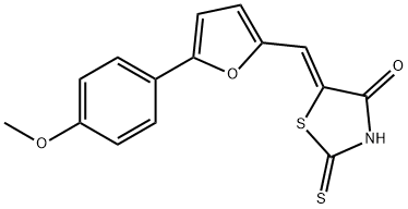 (5Z)-5-[[5-(4-methoxyphenyl)furan-2-yl]methylidene]-2-sulfanylidene-1,3-thiazolidin-4-one Structure