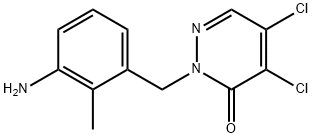 3(2H)-Pyridazinone, 2-[(3-amino-2-methylphenyl)methyl]-4,5-dichloro-,1103458-53-2,结构式