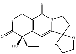 Spiro[1,3-dioxolane-2,6'(3'H)-[1H]pyrano[3,4-f]indolizine]-3',10'(4'H)-dione, 4'-ethyl-7',8'-dihydro-4'-hydroxy-, (4'R)-|(R)-4-乙基-4-羟基-1,4,7,8-四氢-3H,10H-螺[吡喃并[3,4-F]吲哚并嗪-6,2'-[1,3]二氧戊环]-3,10-二酮