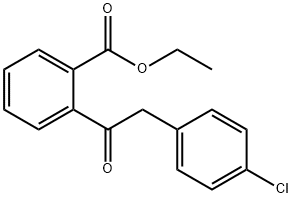 Benzoic acid, 2-[2-(4-chlorophenyl)acetyl]-, ethyl ester, 1107016-94-3, 结构式