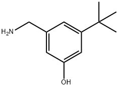 3-(aminomethyl)-5-tert-butylphenol Struktur