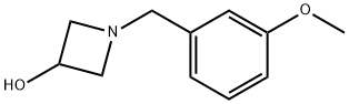 1-(3-メトキシベンジル)アゼチジン-3-オール 化学構造式