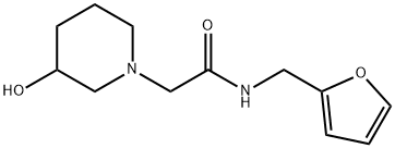 1-Piperidineacetamide, N-(2-furanylmethyl)-3-hydroxy-|N-(呋喃-2-基甲基)-2-(3-羟基哌啶-1-基)乙酰胺