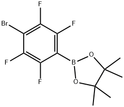 2-(4-溴-2,3,5,6-四氟苯基)-4,4,5,5-四甲基-1,3,2-二氧硼烷,1111096-10-6,结构式