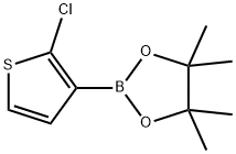2-(2-氯噻吩-3-基)-4,4,5,5-四甲基-1,3,2-二氧杂硼, 1111096-56-0, 结构式