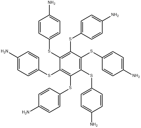 六(4-氨基苯巯基)苯, 1111239-71-4, 结构式
