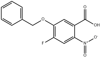 Benzoic acid, 4-fluoro-2-nitro-5-(phenylmethoxy)- Structure