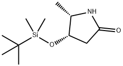 2-Pyrrolidinone, 4-[[(1,1-dimethylethyl)dimethylsilyl]oxy]-5-methyl-, (4S,5S)- Structure