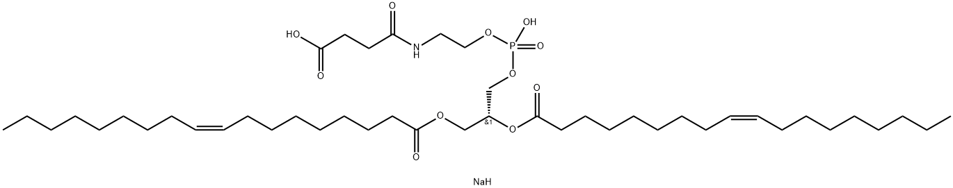 1,2-DIOLEOYL-SN-GLYCERO-3-PHOSPHOETHANOLAMINE-N-(SUCCINYL) (SODIUM SALT);18:1 SUCCINYL PE,111613-33-3,结构式