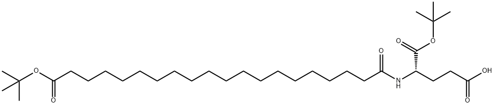 L-Glutamic acid, N-[20-(1,1-dimethylethoxy)-1,20-dioxoeicosyl]-, 1-(1,1-dimethylethyl) ester Structure