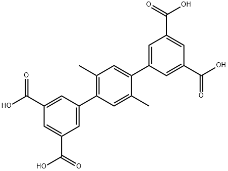 2',5'-dimethyl-[1,1':4',1''-terphenyl]-3,3'',5,5''-tetracarboxylic acid Structure