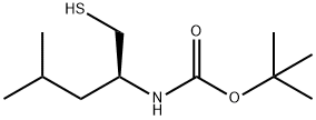 tert-butyl (S)-1-mercapto-4-methylpentan-2-ylcarbamate Struktur