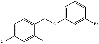 Benzene, 1-[(3-bromophenoxy)methyl]-4-chloro-2-fluoro- Struktur