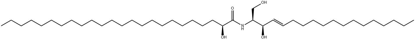 N-(2'-(S)-hydroxylignoceroyl)-D-erythro-sphingosine Structure