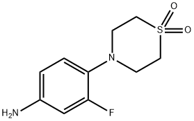 4-(4-amino-2-fluorophenyl)thiomorpholine 1,1-dioxide, 1126430-27-0, 结构式