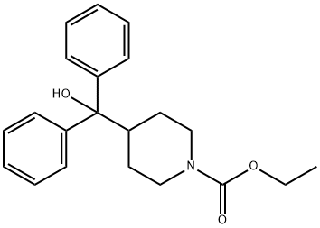 1-Piperidinecarboxylic acid, 4-(hydroxydiphenylmethyl)-, ethyl ester Struktur