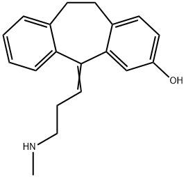 5H-Dibenzo[a,d]cyclohepten-3-ol, 10,11-dihydro-5-[3-(methylamino)propylidene]- Struktur