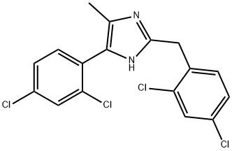 2-(2,4-二氯苯甲基)-4-(2,4-二氯苯基)-5-甲基咪唑, 1129425-17-7, 结构式