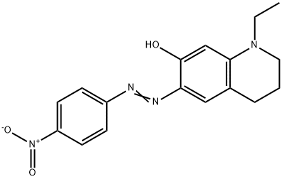 7-Quinolinol, 1-ethyl-1,2,3,4-tetrahydro-6-[2-(4-nitrophenyl)diazenyl]- Structure