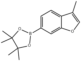 Benzofuran, 3-methyl-6-(4,4,5,5-tetramethyl-1,3,2-dioxaborolan-2-yl)- 化学構造式