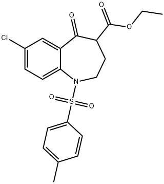 Ethyl 7-Chloro-5-oxo-1-toxyl-2,3,4,5,-tetrahydro-1H-benzo[b]azepine-4-carboxylate Structure