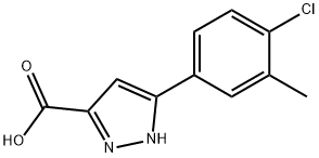 1H-Pyrazole-3-carboxylic acid, 5-(4-chloro-3-methylphenyl)- Struktur