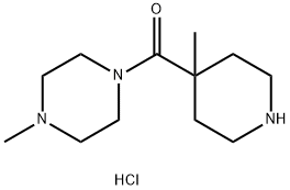 Methanone, (4-methyl-1-piperazinyl)(4-methyl-4-piperidinyl)-, hydrochloride (1:2) Structure