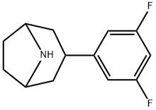 8-Azabicyclo[3.2.1]octane, 3-(3,5-difluorophenyl)- Structure