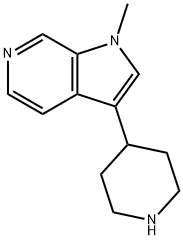 1H-Pyrrolo[2,3-c]pyridine, 1-methyl-3-(4-piperidinyl)- 结构式