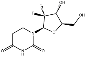 Uridine, 2'-deoxy-2',2'-difluoro-5,6-dihydro- 化学構造式