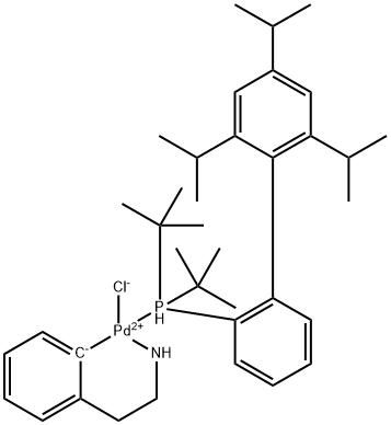 氯[2-(二叔丁基膦基)-2',4',6'-三异丙基-1,1'-联苯基][2-(2-氨基乙基)苯基)]钯(II),1142811-12-8,结构式