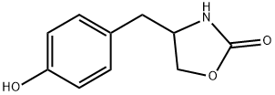 4-[(4-hydroxyphenyl)methyl]-1,3-oxazolidin-2-one Struktur