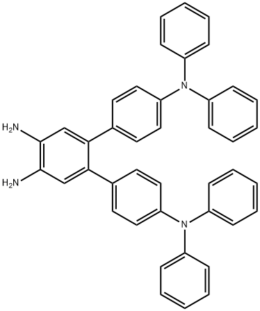 [1,1':2',1''-Terphenyl]-4,4',4'',5'-tetramine, N4,N4,N4'',N4''-tetraphenyl- 化学構造式