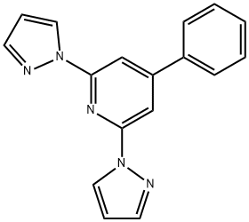 4-苯基-2,6-二(1H-吡唑-1-基)吡啶 结构式