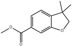 methyl 3,3-dimethyl-2,3-dihydro-1-benzofuran-6-carboxylate Struktur