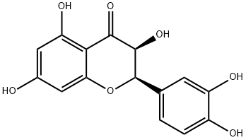 4H-1-Benzopyran-4-one, 2-(3,4-dihydroxyphenyl)-2,3-dihydro-3,5,7-trihydroxy-, (2R,3S)- 结构式