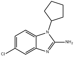 5-chloro-1-cyclopentyl-1H-benzo[d]imidazol-2-amine Structure