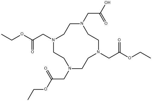 1,4,7,10-Tetraazacyclododecane-1,4,7,10-tetraacetic acid, 1,7,10-triethyl ester Struktur