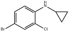 Benzenamine, 4-bromo-2-chloro-N-cyclopropyl- Structure