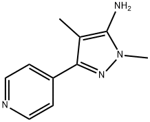 1H-Pyrazol-5-amine, 1,4-dimethyl-3-(4-pyridinyl)- Struktur