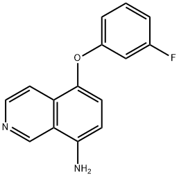 5-(3-氟苯氧基)异喹啉-8-胺, 1153120-17-2, 结构式