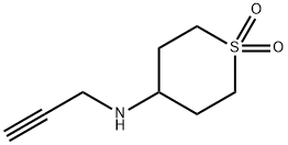 2H-Thiopyran-4-amine, tetrahydro-N-2-propyn-1-yl-, 1,1-dioxide Struktur
