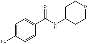4-hydroxy-N-(oxan-4-yl)benzamide Struktur