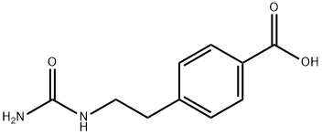 4-[2-(carbamoylamino)ethyl]benzoic acid 化学構造式