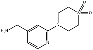 4-[4-(アミノメチル)ピリジン-2-イル]-1ラムダ(6),4-チオモルホリン-1,1-ジオン 化学構造式