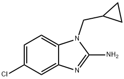 5-chloro-1-(cyclopropylmethyl)-1H-benzo[d]imidazol-2-amine 结构式